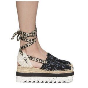 STELLA MCCARTNEY x Disney Mickey Mouse Platform Lace Up Espadrilles Sandals Size